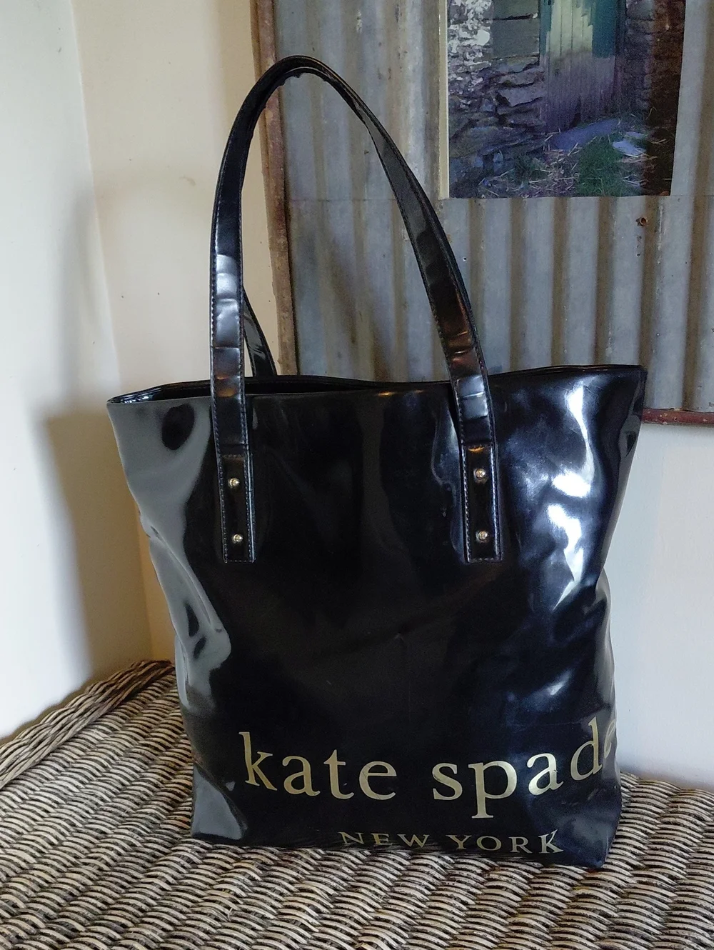 kate spade Patent Big Apple Tote Bon Shopper